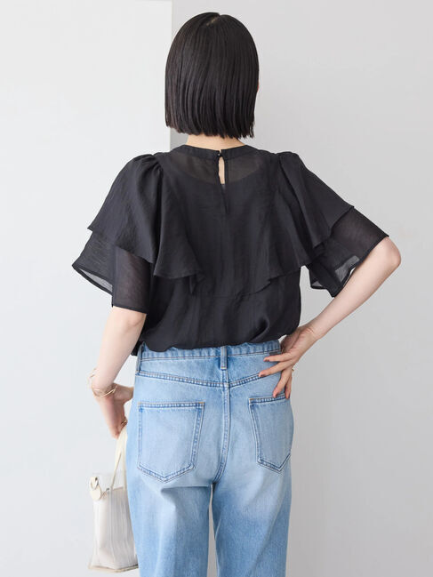 AMERICAN HOLIC「接触冷感シアーフリルブラウス」|シャツ・ブラウス|