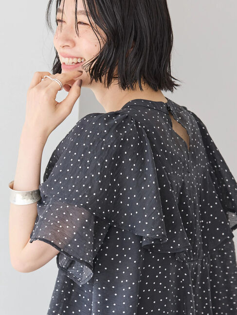 AMERICAN HOLIC「接触冷感シアーフリルブラウス」|シャツ・ブラウス|