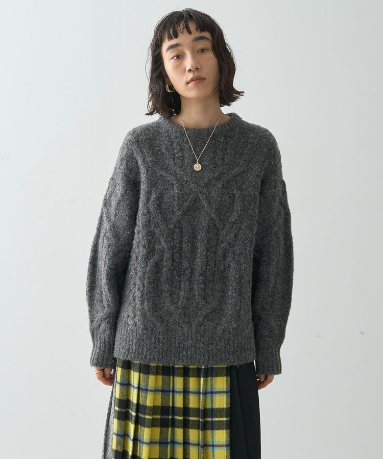 AMERICAN HOLIC「ローゲージアラン柄ニットプルオーバー」|ニット・セーター|