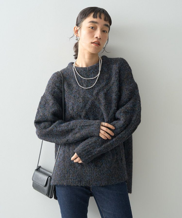 AMERICAN HOLIC「ローゲージアラン柄ニットプルオーバー」|ニット・セーター|