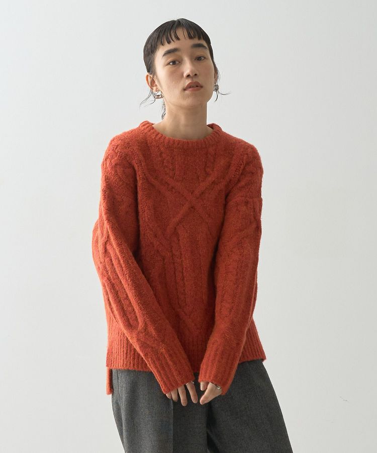 AMERICAN HOLIC「ローゲージアラン柄ニットプルオーバー」|ニット・セーター|