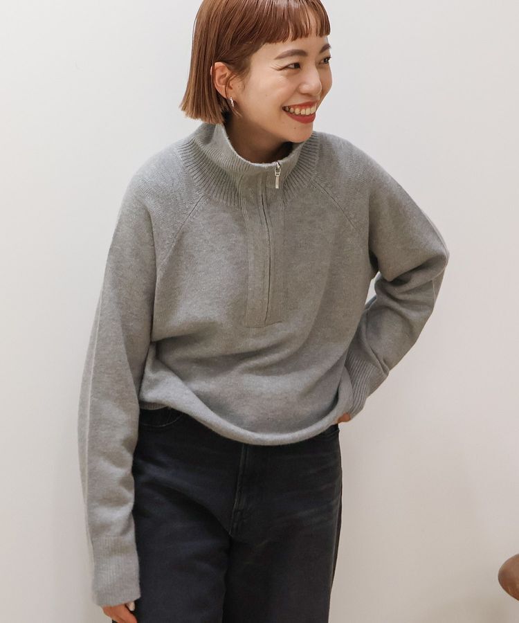 AMERICAN HOLIC「バイパチハーフZIPニットプルオーバー」|ニット・セーター|