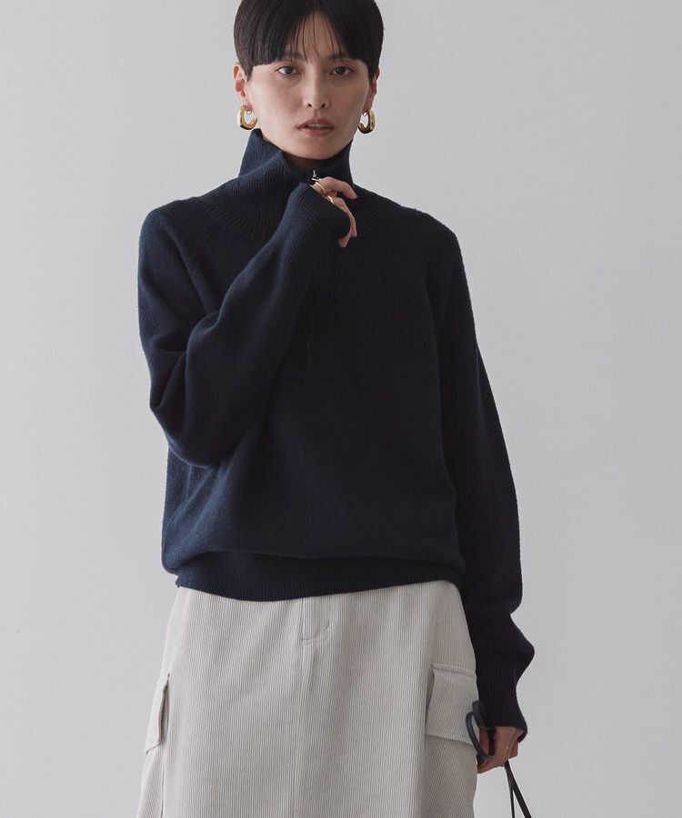 AMERICAN HOLIC「バイパチハーフZIPニットプルオーバー」|ニット・セーター|