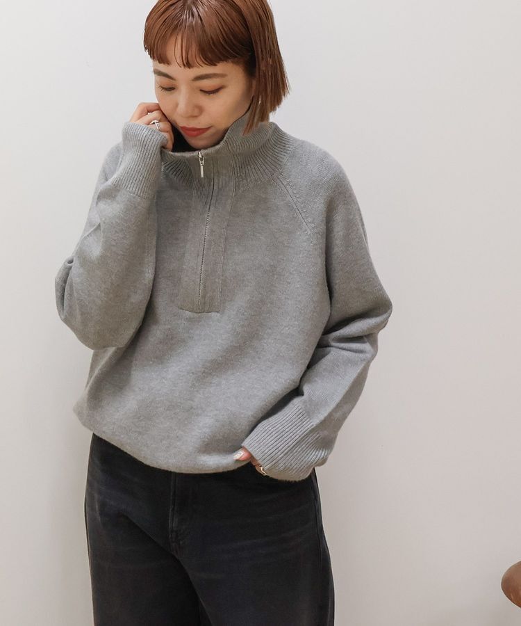 AMERICAN HOLIC「バイパチハーフZIPニットプルオーバー」|ニット・セーター|