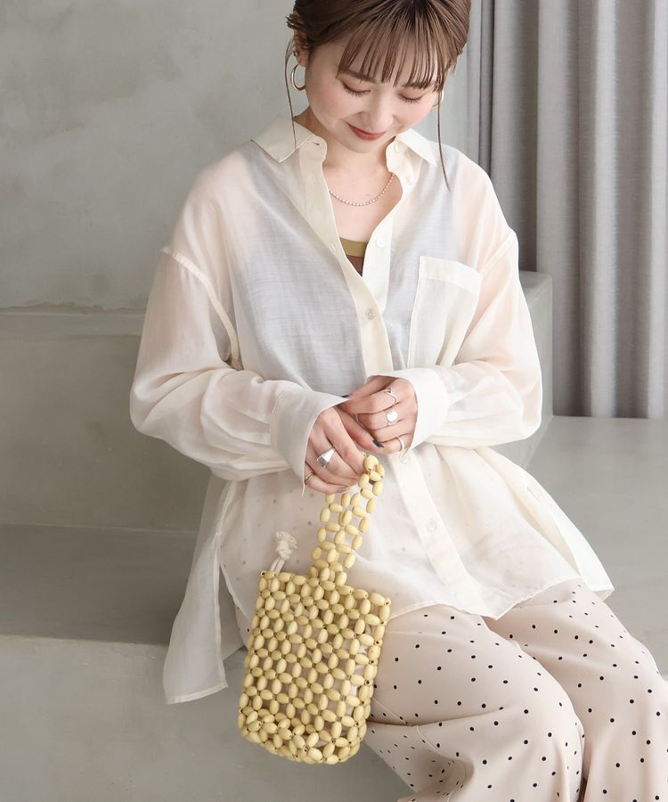 AMERICAN HOLIC「シアーシャツ」|シャツ・ブラウス|Beige