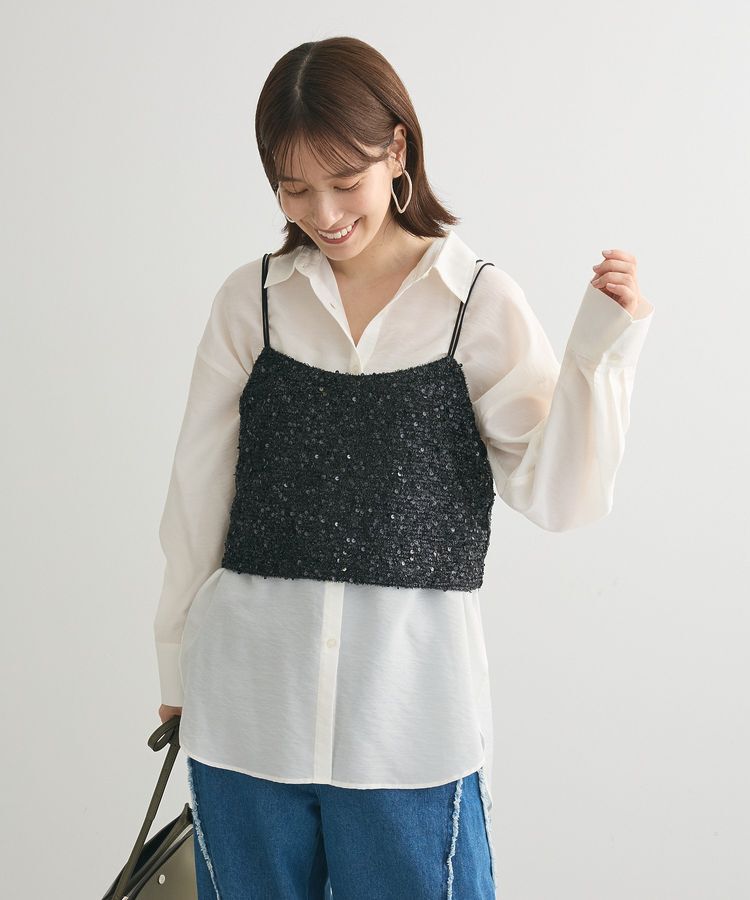 Green Parks「スパンコールキャミビスチェ」|キャミソール|