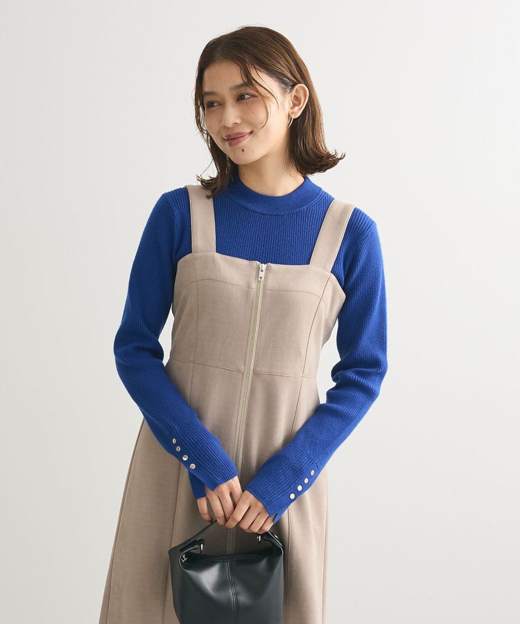 Green Parks「もちやわ 袖口釦リブニットプルオーバー」|ニット・セーター|