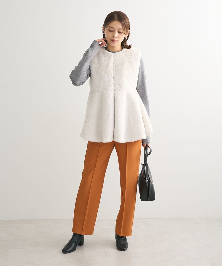 Green Parks「もちやわ 袖口釦リブニットプルオーバー」|ニット・セーター|