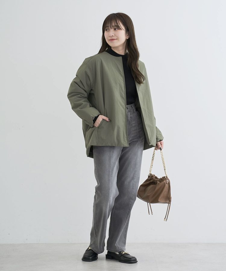 Green Parks「もちやわ 袖口釦リブニットプルオーバー」|ニット・セーター|