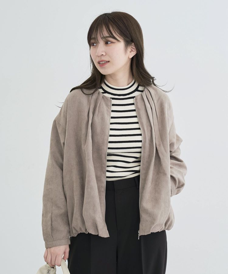 Green Parks「もちやわ 袖口釦リブニットプルオーバー」|ニット・セーター|