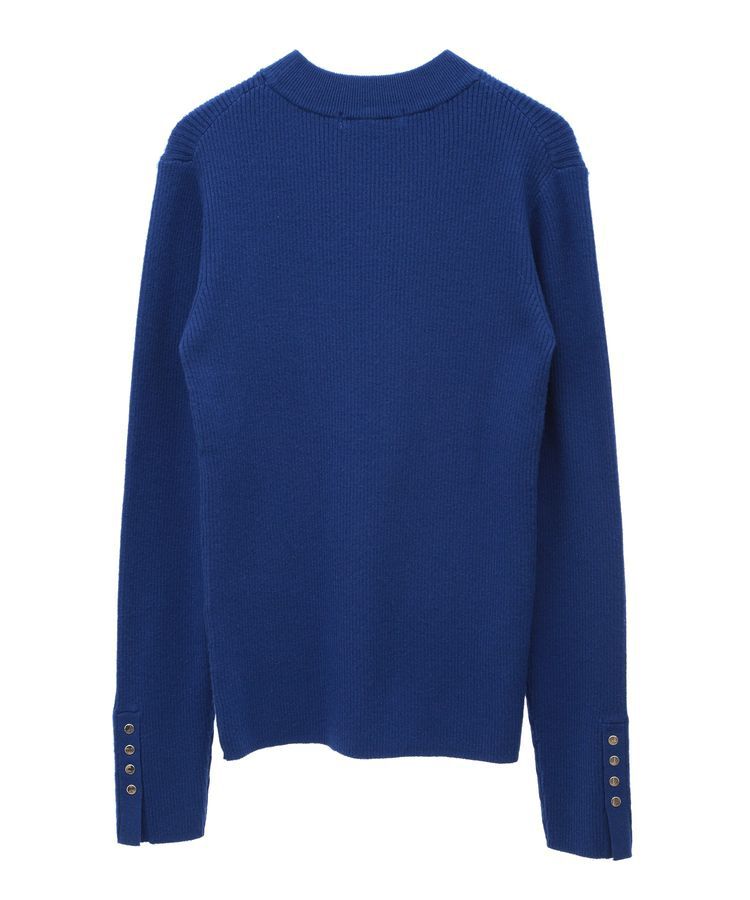 Green Parks「もちやわ 袖口釦リブニットプルオーバー」|ニット・セーター|