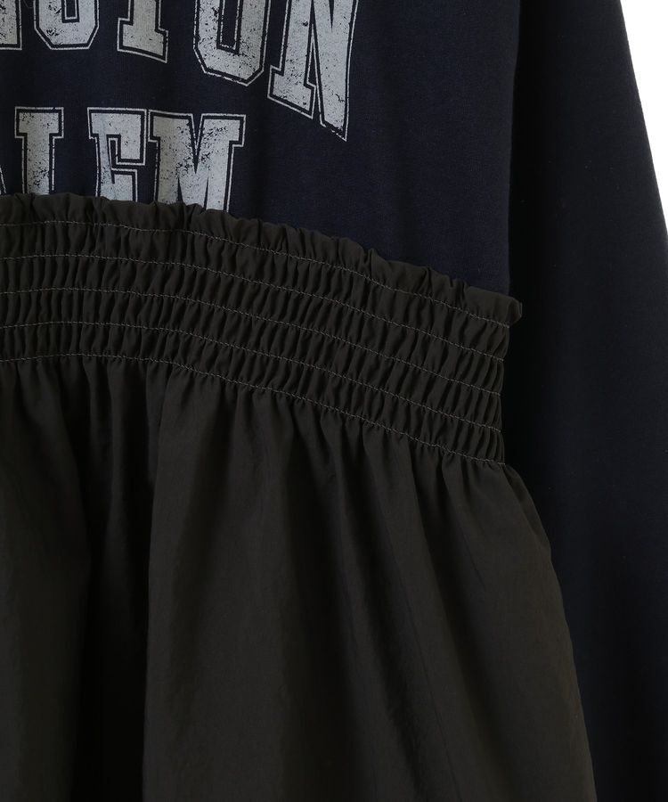 Green Parks「ミニ裏毛異素材ドッキングロゴプルオーバー」|Tシャツ・カットソー|