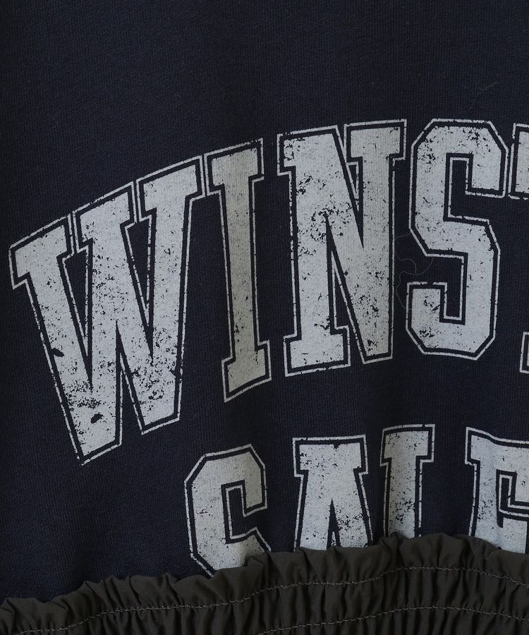 Green Parks「ミニ裏毛異素材ドッキングロゴプルオーバー」|Tシャツ・カットソー|