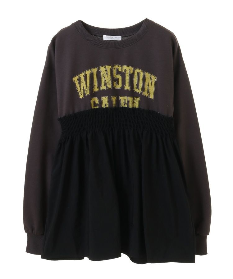 Green Parks「ミニ裏毛異素材ドッキングロゴプルオーバー」|Tシャツ・カットソー|