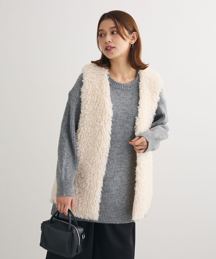 Green Parks「fuwaっと 畦チュニック」|ニット・セーター|