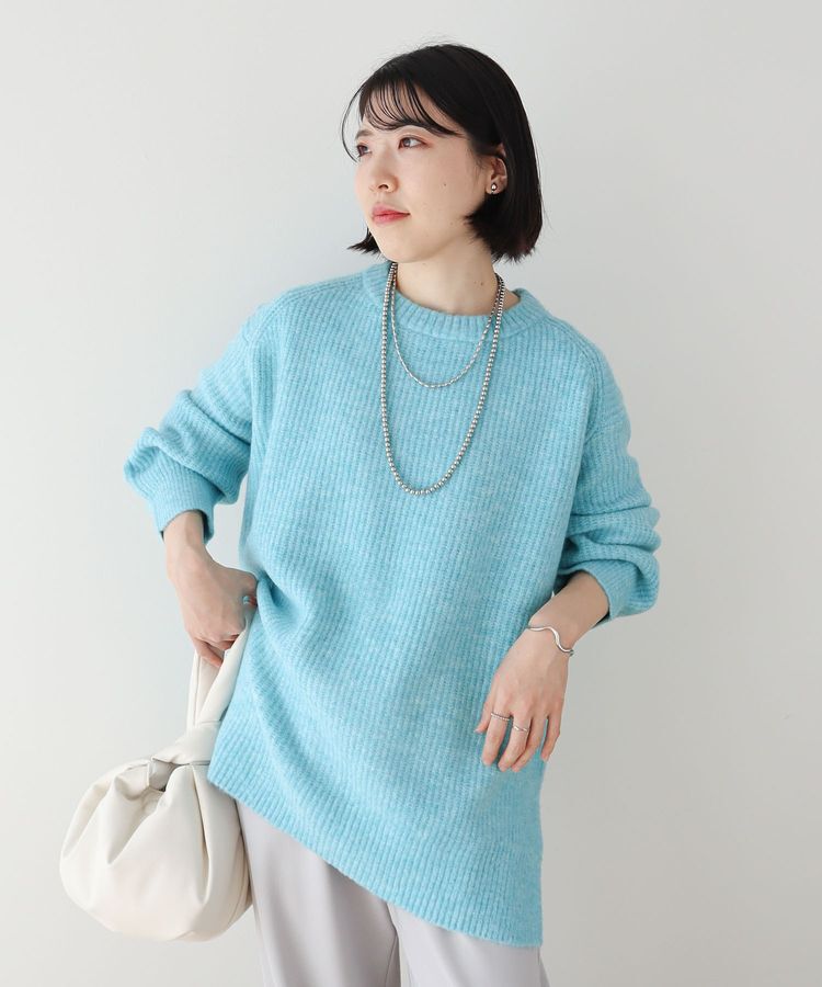 Green Parks「fuwaっと 畦チュニック」|ニット・セーター|Blue