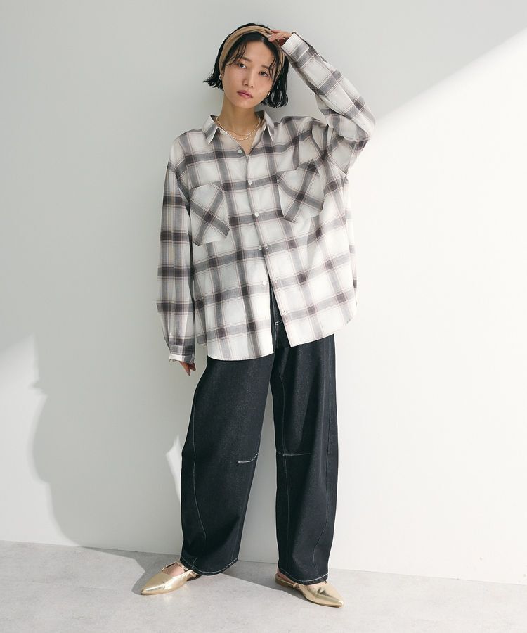 Green Parks「・ELENCARE DUE デニムバレルレッグパンツ」|デニム|