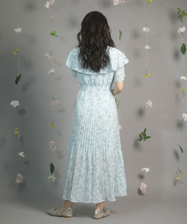 Green Parks「dazzlin フレンチスリーブ花柄ワンピース」|ワンピース|