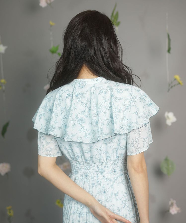 Green Parks「dazzlin フレンチスリーブ花柄ワンピース」|ワンピース|