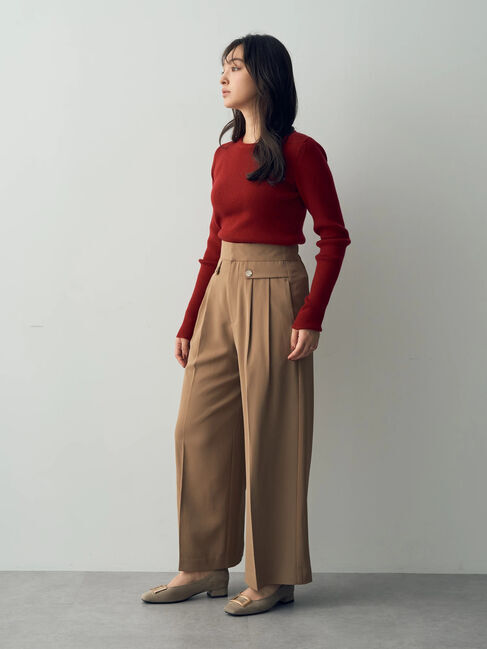 YECCA VECCA「クルーネックリブ編みニット」|ニット・セーター|