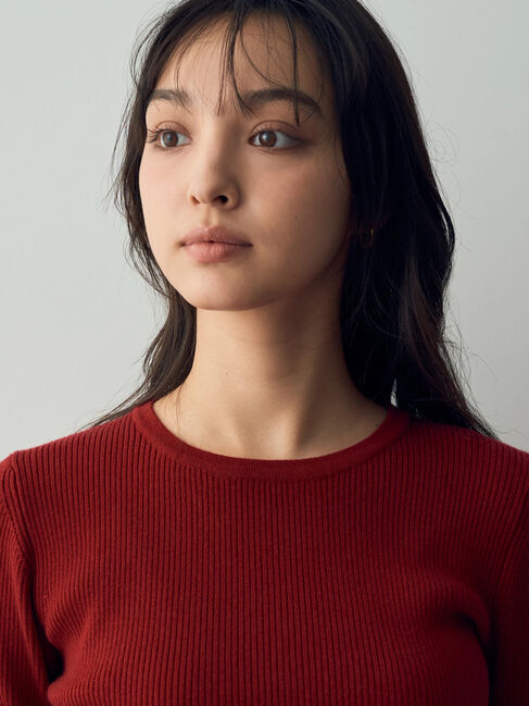 YECCA VECCA「クルーネックリブ編みニット」|ニット・セーター|