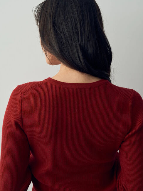 YECCA VECCA「クルーネックリブ編みニット」|ニット・セーター|