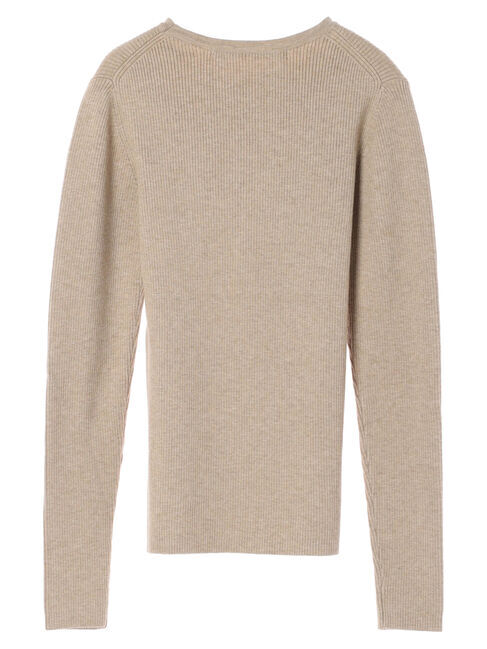 YECCA VECCA「クルーネックリブ編みニット」|ニット・セーター|