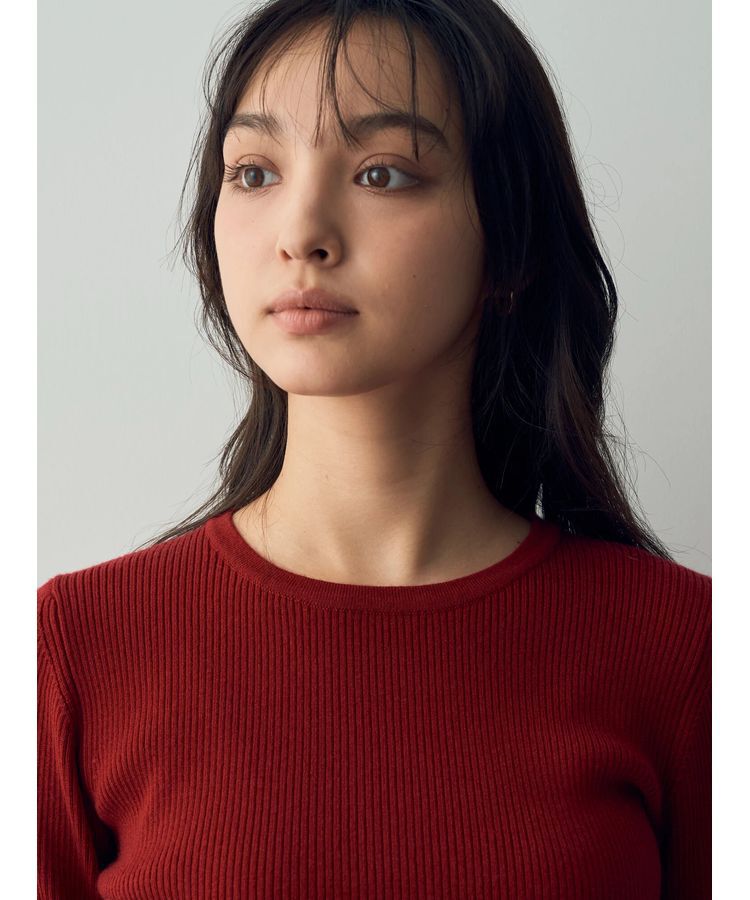 YECCA VECCA「クルーネックリブ編みニット」|ニット・セーター|