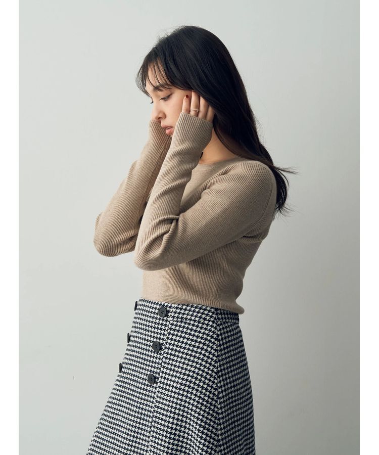 YECCA VECCA「クルーネックリブ編みニット」|ニット・セーター|
