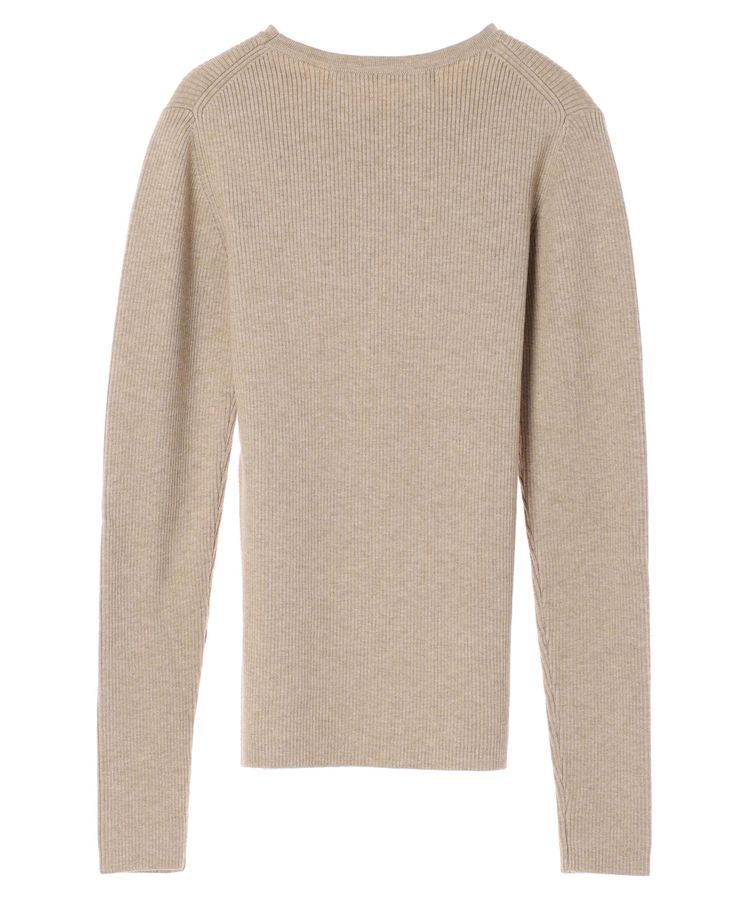 YECCA VECCA「クルーネックリブ編みニット」|ニット・セーター|