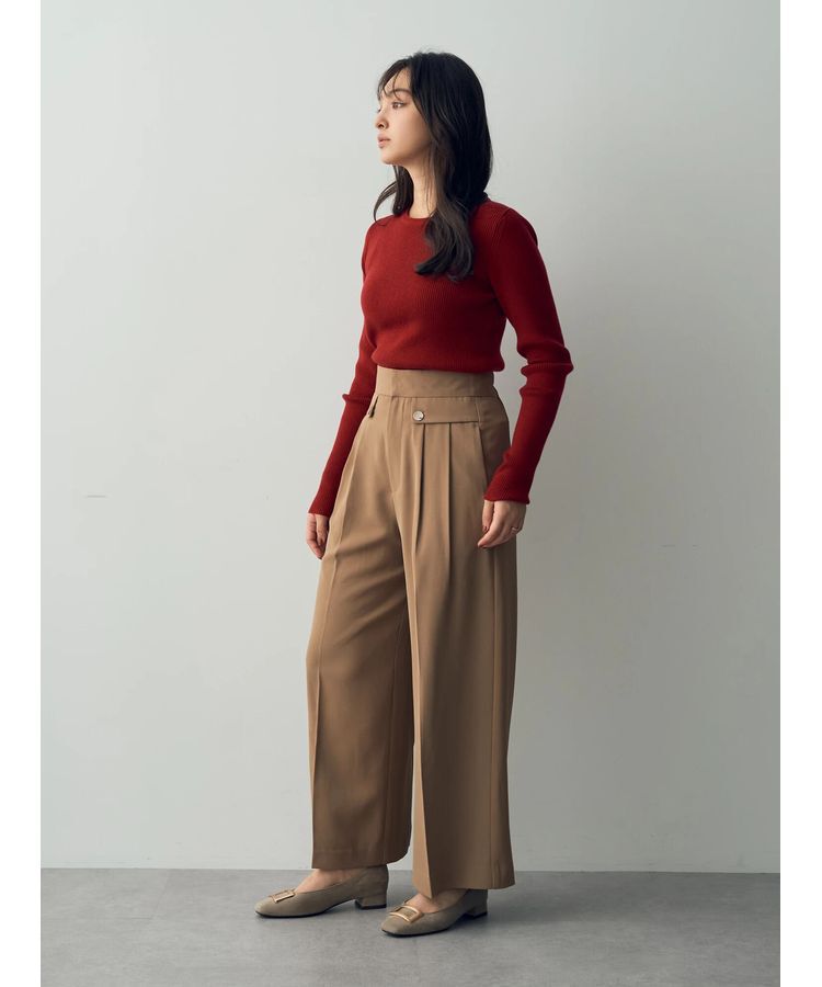 YECCA VECCA「クルーネックリブ編みニット」|ニット・セーター|