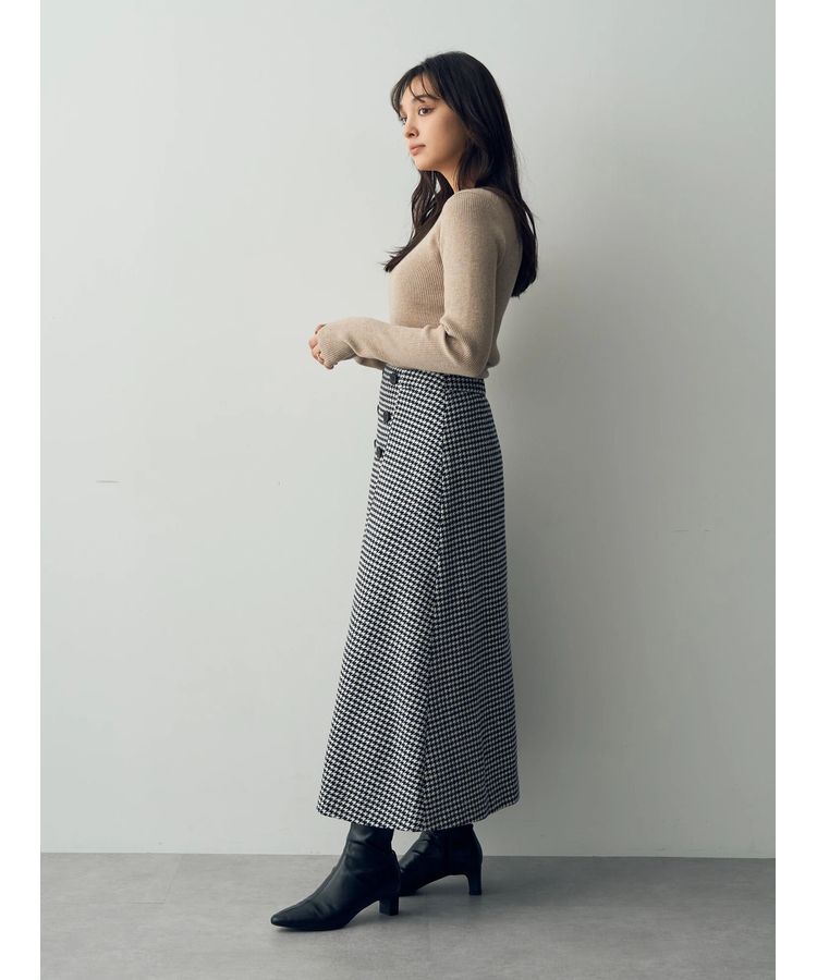 YECCA VECCA「クルーネックリブ編みニット」|ニット・セーター|