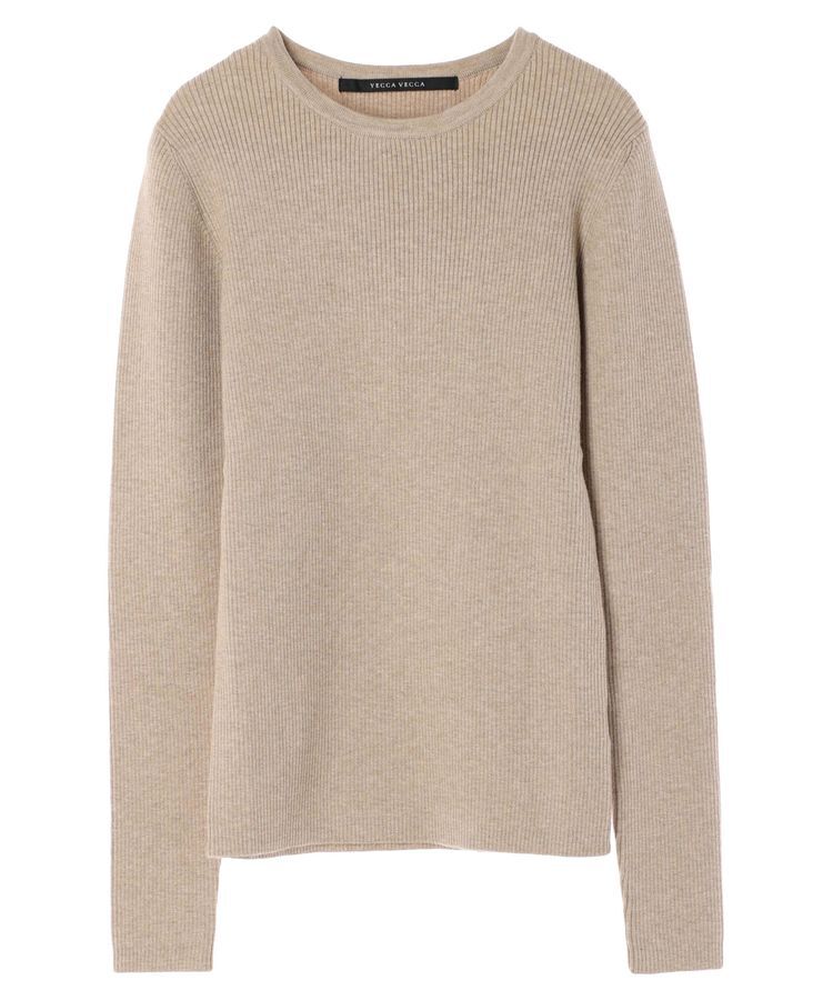 YECCA VECCA「クルーネックリブ編みニット」|ニット・セーター|