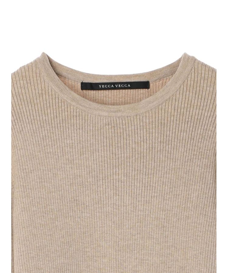 YECCA VECCA「クルーネックリブ編みニット」|ニット・セーター|