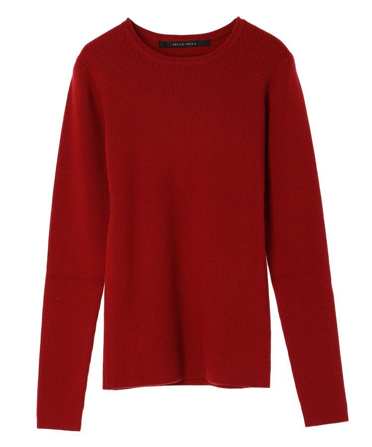 YECCA VECCA「クルーネックリブ編みニット」|ニット・セーター|