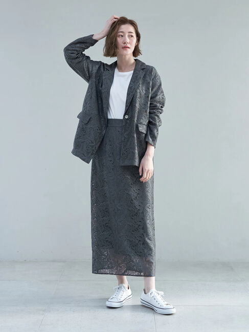 YECCA VECCA「レースロングナロースカート」|スカート|