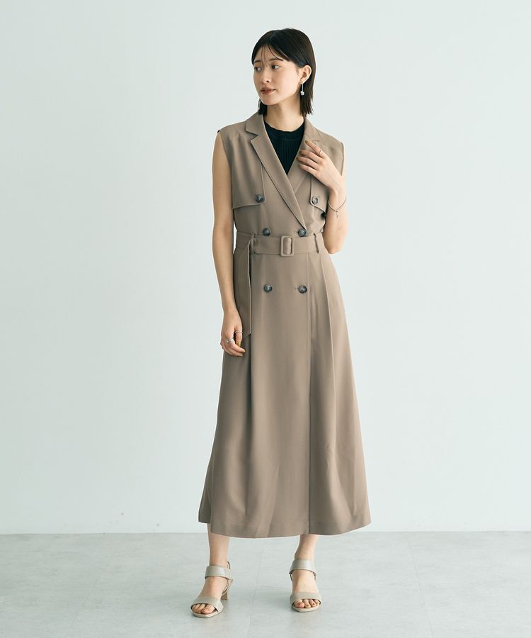 YECCA VECCA「UVカットトレンチジレワンピース」|ワンピース|