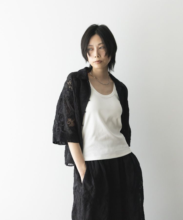 GARAGE OF GOOD CLOTHING「開襟レースハーフスリーブシャツ」|シャツ・ブラウス|