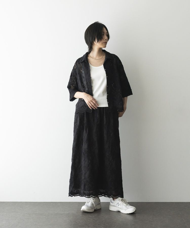 GARAGE OF GOOD CLOTHING「開襟レースハーフスリーブシャツ」|シャツ・ブラウス|