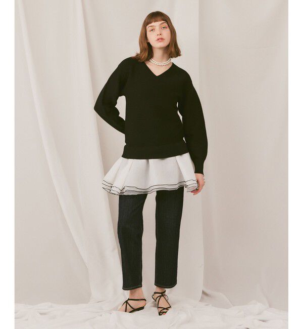 LOULOU WILLOUGHBY「【LOULOU WILLOUGHBY】フリリードッキングチュニックワンピース」|ワンピース|