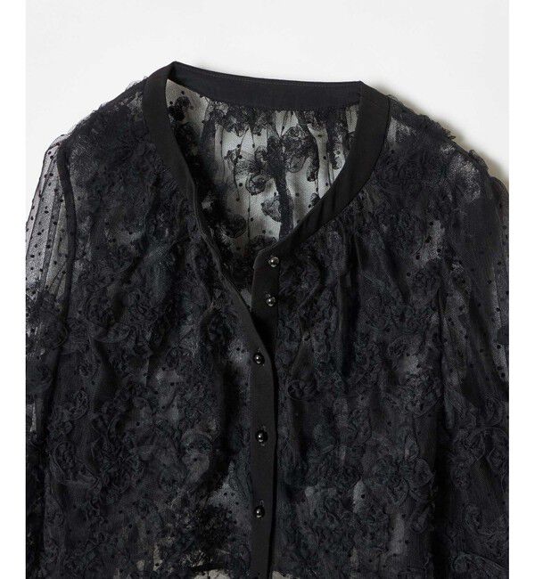 LOULOU WILLOUGHBY「【LOULOU WILLOUGHBY】ドットフラワーシシュウブルゾン」|ブルゾン・スタジャン|