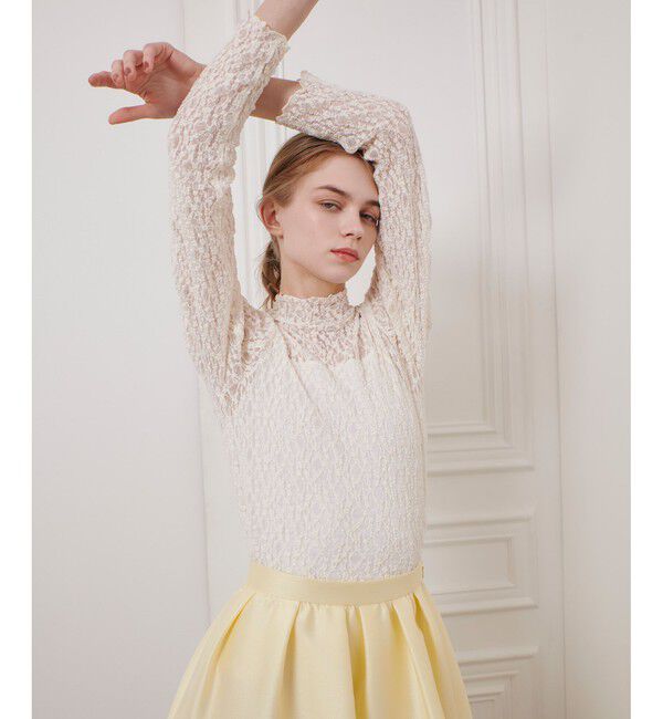 LOULOU WILLOUGHBY「【LOULOU WILLOUGHBY】リンクルフラワープルオーバー」|Tシャツ・カットソー|