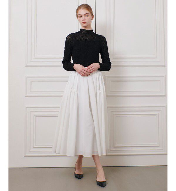 LOULOU WILLOUGHBY「【LOULOU WILLOUGHBY】リンクルフラワープルオーバー」|Tシャツ・カットソー|