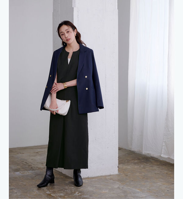 ur's「キーネックフロントタックジャンパースカート」|ワンピース|