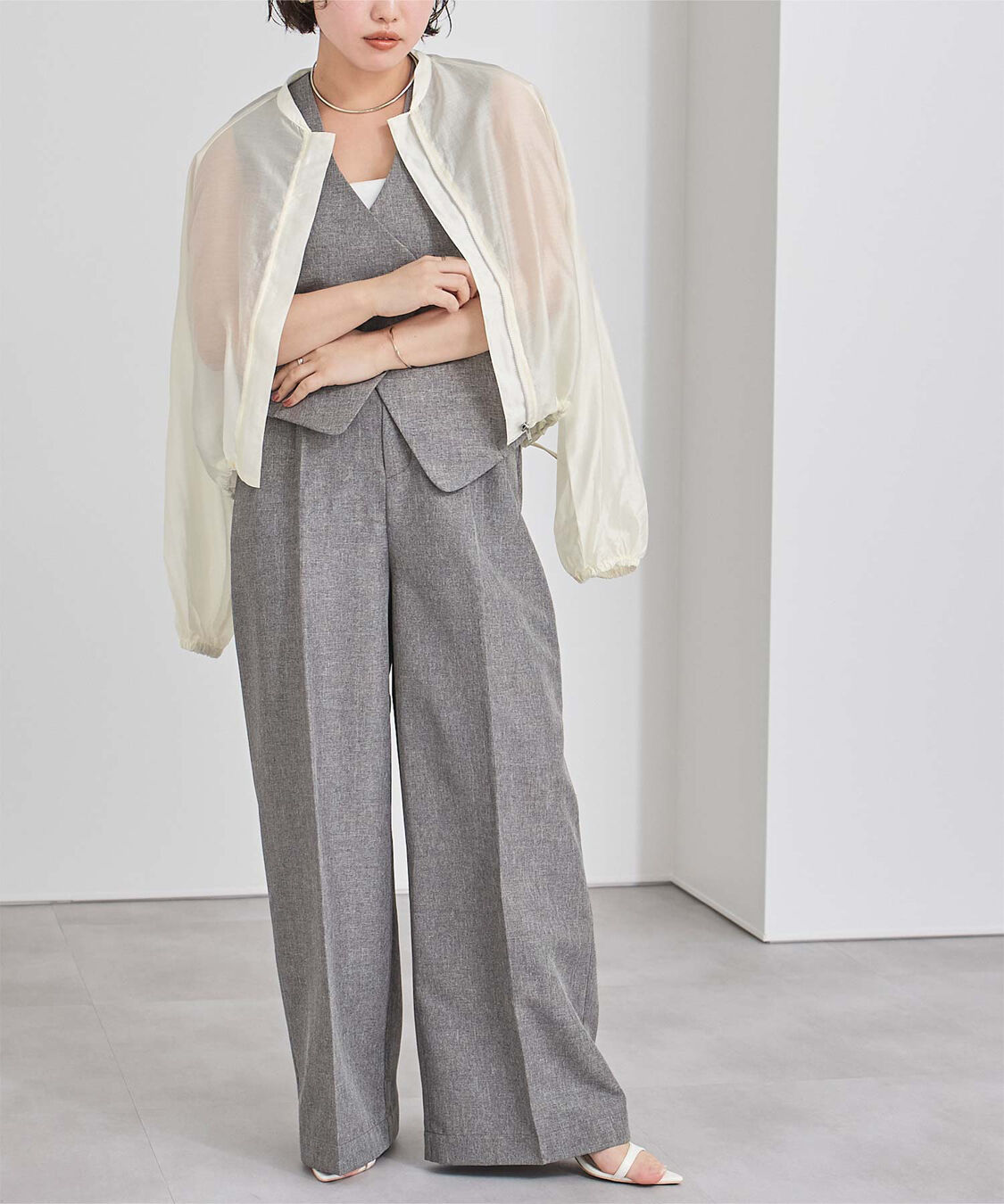 ur's「ドローストリングシアーブルゾン」|ブルゾン・スタジャン|