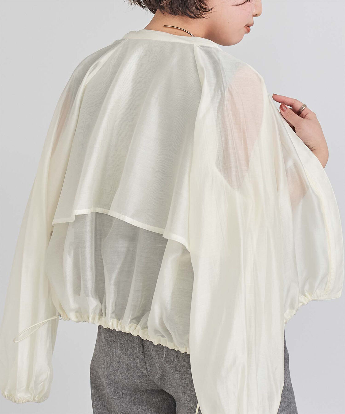 ur's「ドローストリングシアーブルゾン」|ブルゾン・スタジャン|