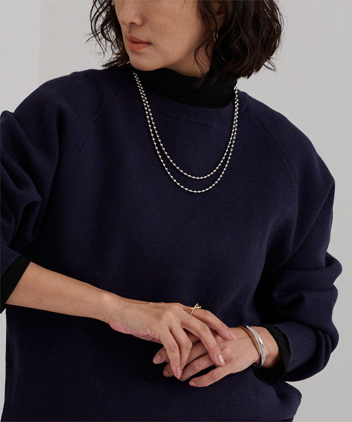 ur's「【星玲奈さんコラボアイテム】ボトルネックラウンドヘムプルオーバー」|Tシャツ・カットソー|