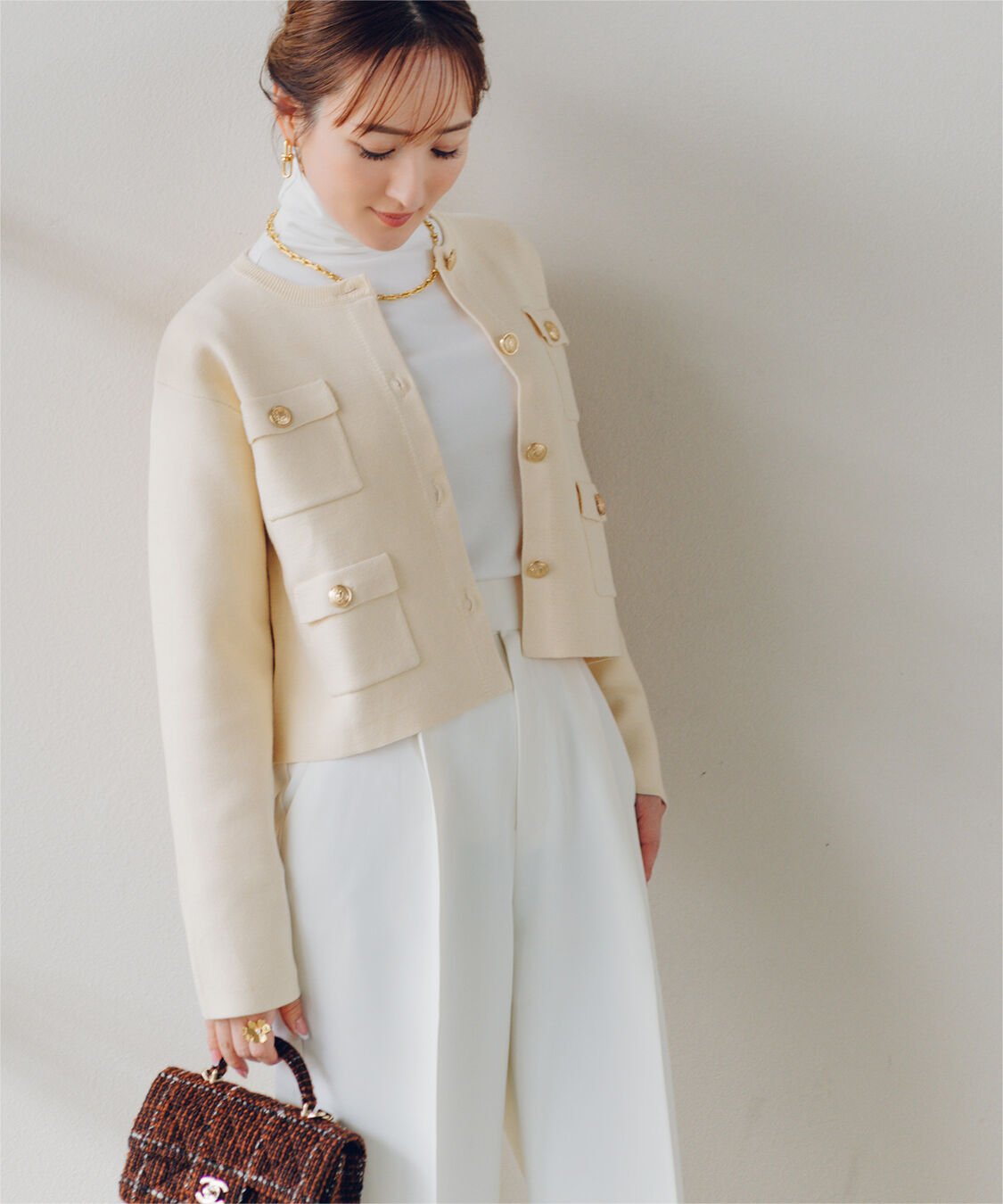 ur's「【星玲奈さんコラボアイテム】ボトルネックラウンドヘムプルオーバー」|Tシャツ・カットソー|