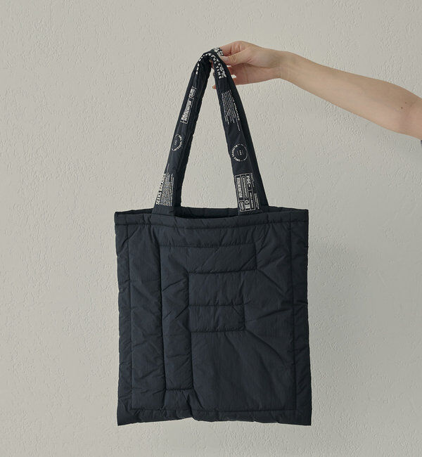  「【F&B】リサイクルポリエステル中わたトート」|ショルダー・メッセンジャー|ブラック