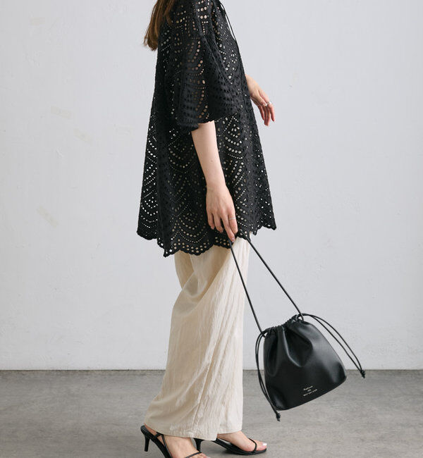  「フェイクレザー巾着バッグ」|ショルダー・メッセンジャー|